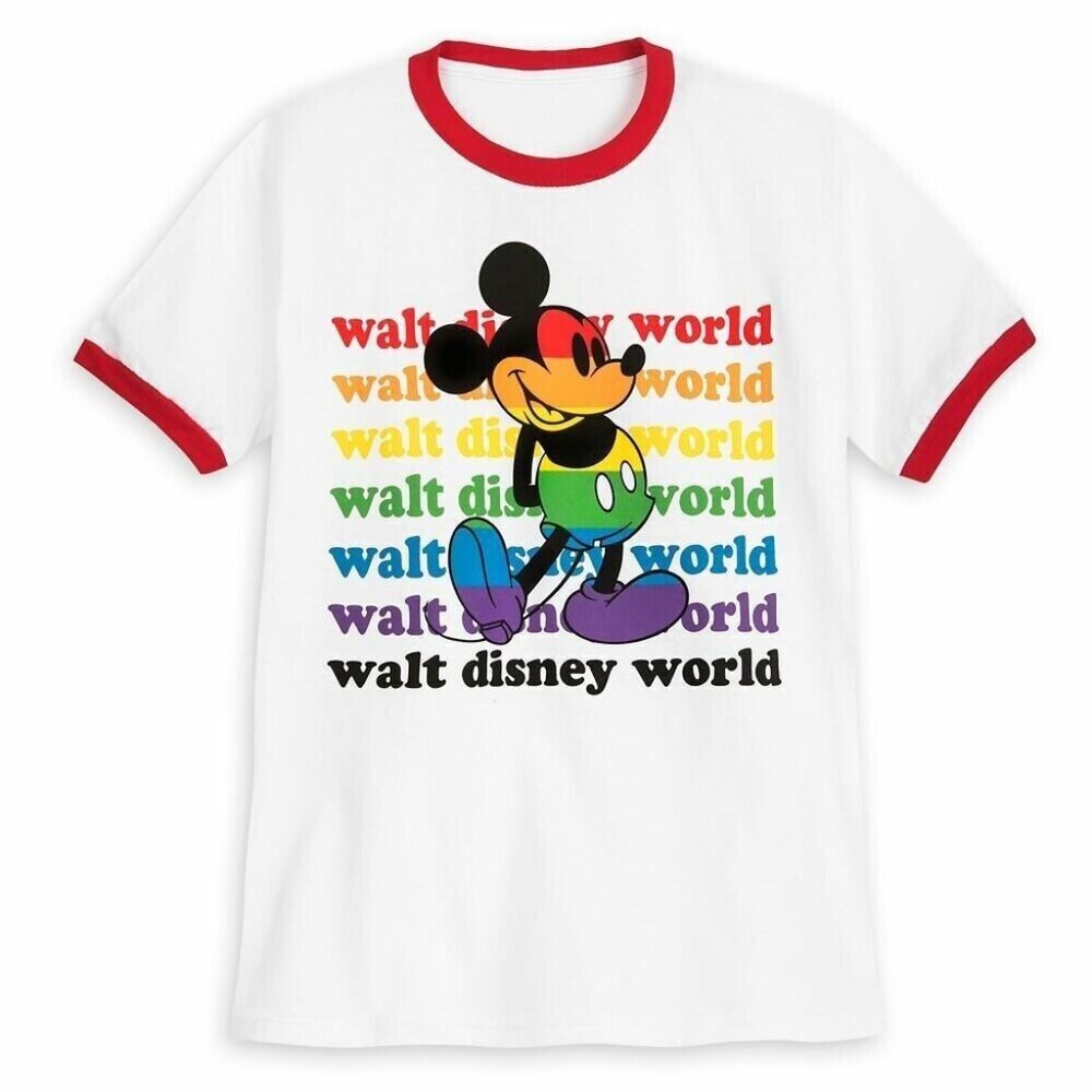 Mickey Disney Authentic  Collection Kids Ringer T Shirt Size  L